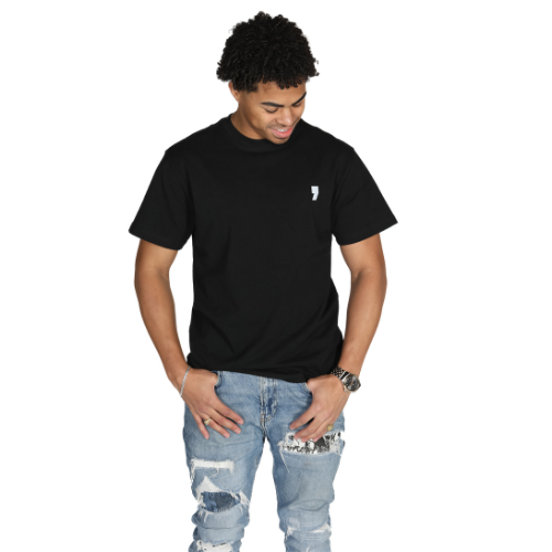 Reflective Comma T-Shirt Black