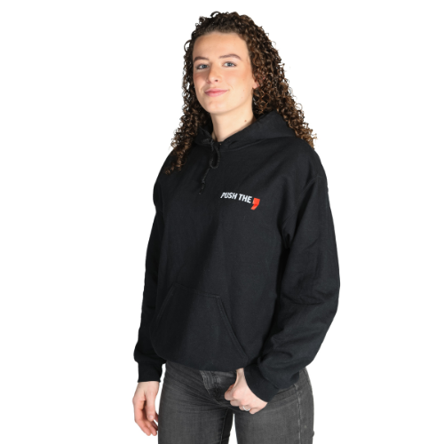 Square Design Hoodie Black