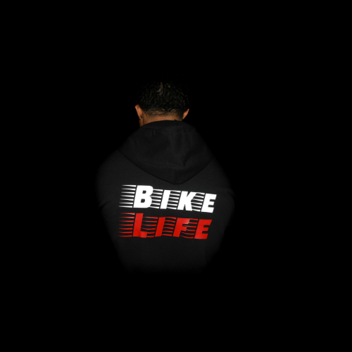 Reflective Bike Life Hoodie Black