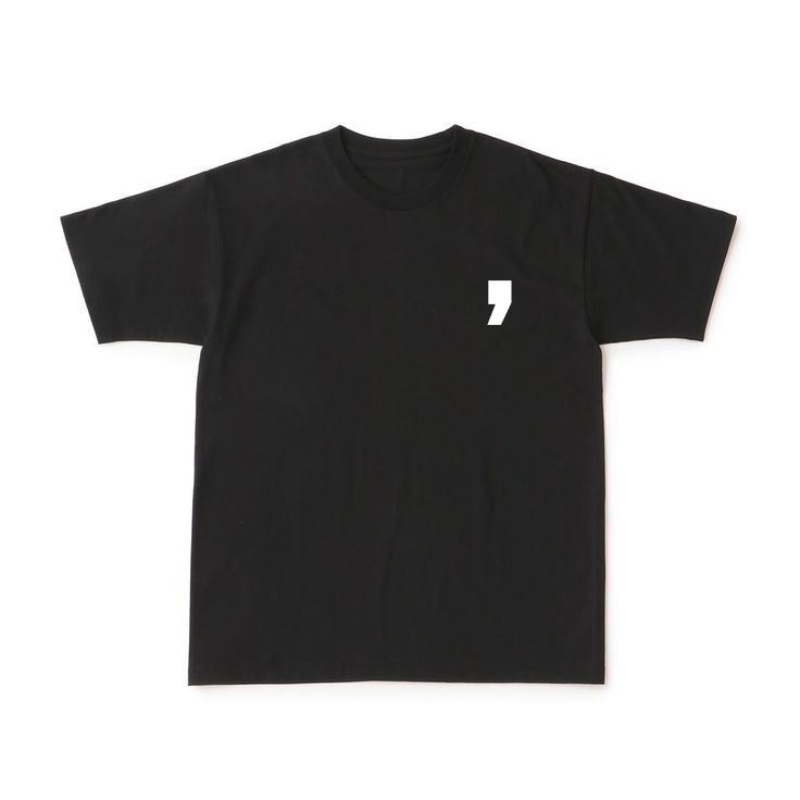 Comma T-Shirt Black Push The Comma