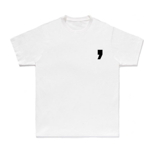 Comma T-Shirt White Push The Comma