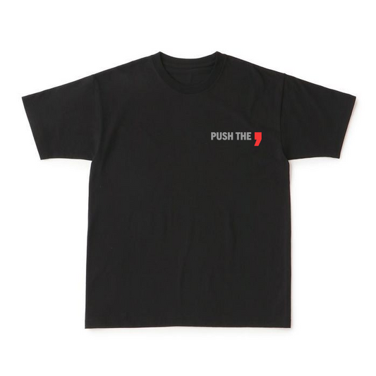 -PRE-ORDER- Reflective T-Shirt Black Push The Comma