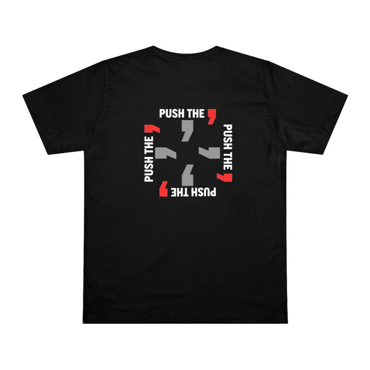 -PRE-ORDER- Square Design T-Shirt Black Push The Comma