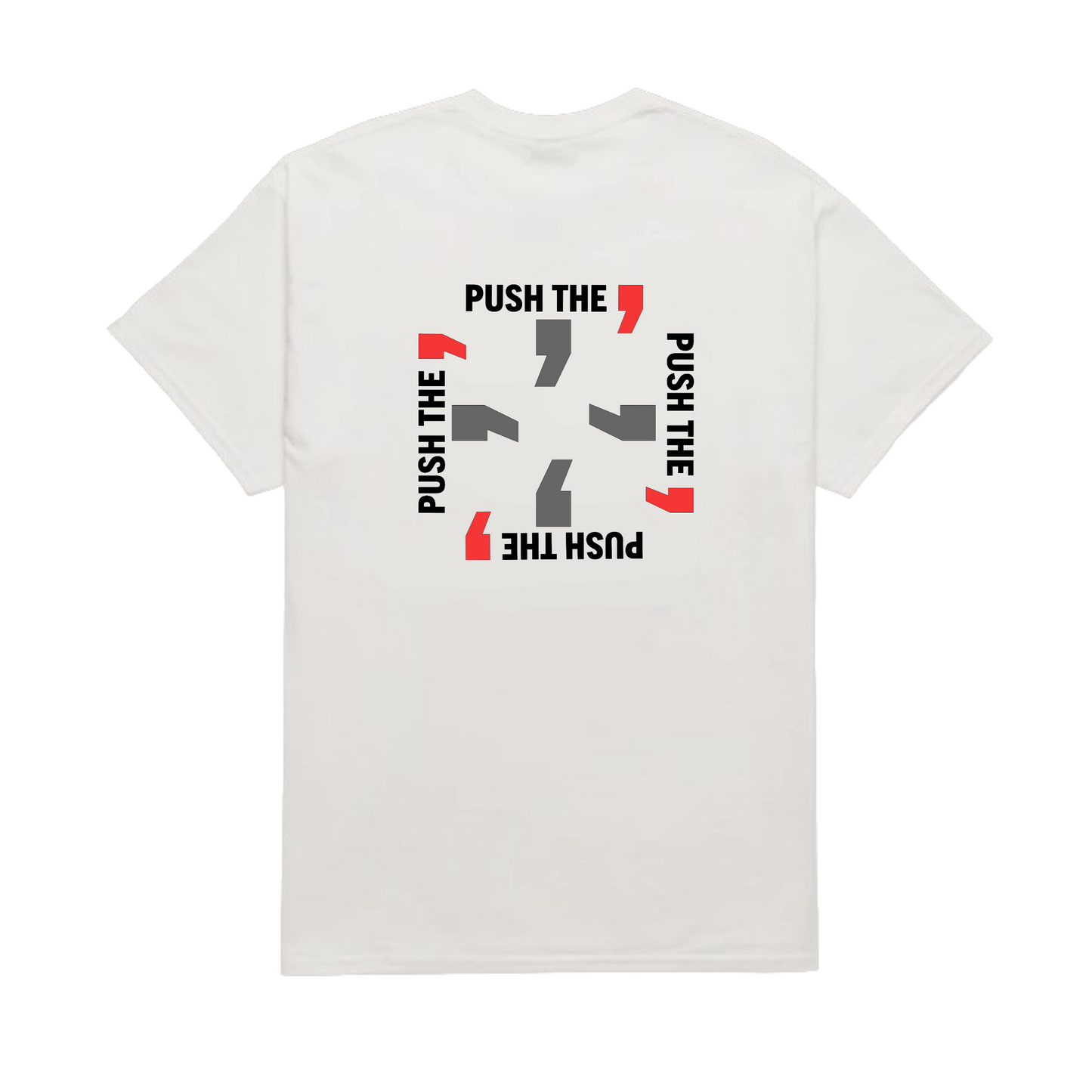 -PRE-ORDER- Square Design T-Shirt White Push The Comma