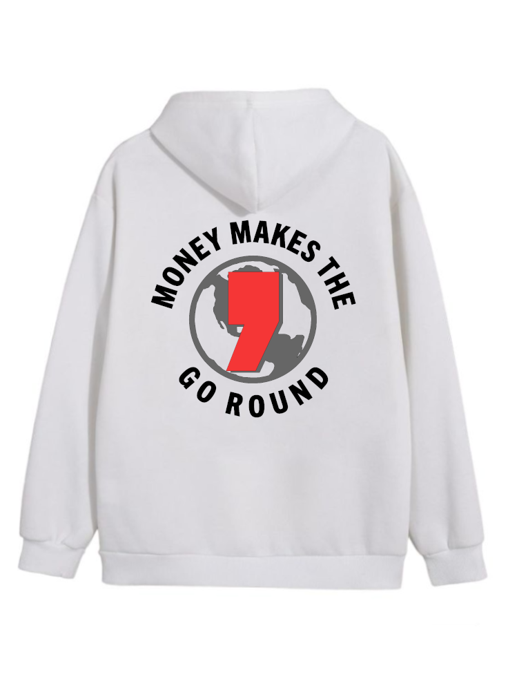 World Design Hoodie White Push The Comma