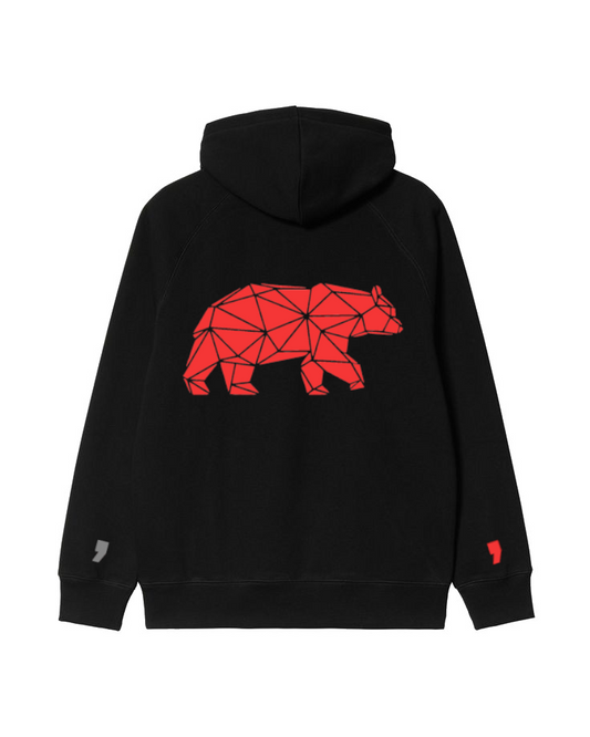 Bear Hoodie Black