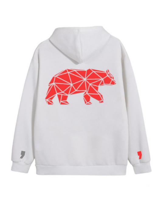 Bear Hoodie White