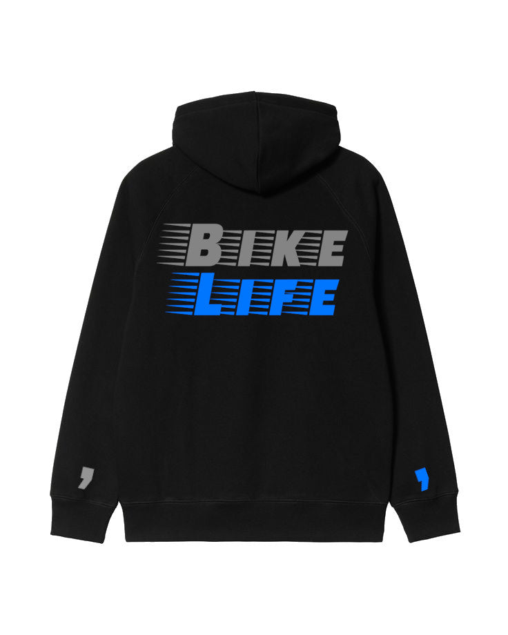 Reflective Bike Life Hoodie Black