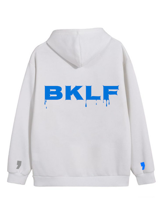 Blue BKLF Hoodie White