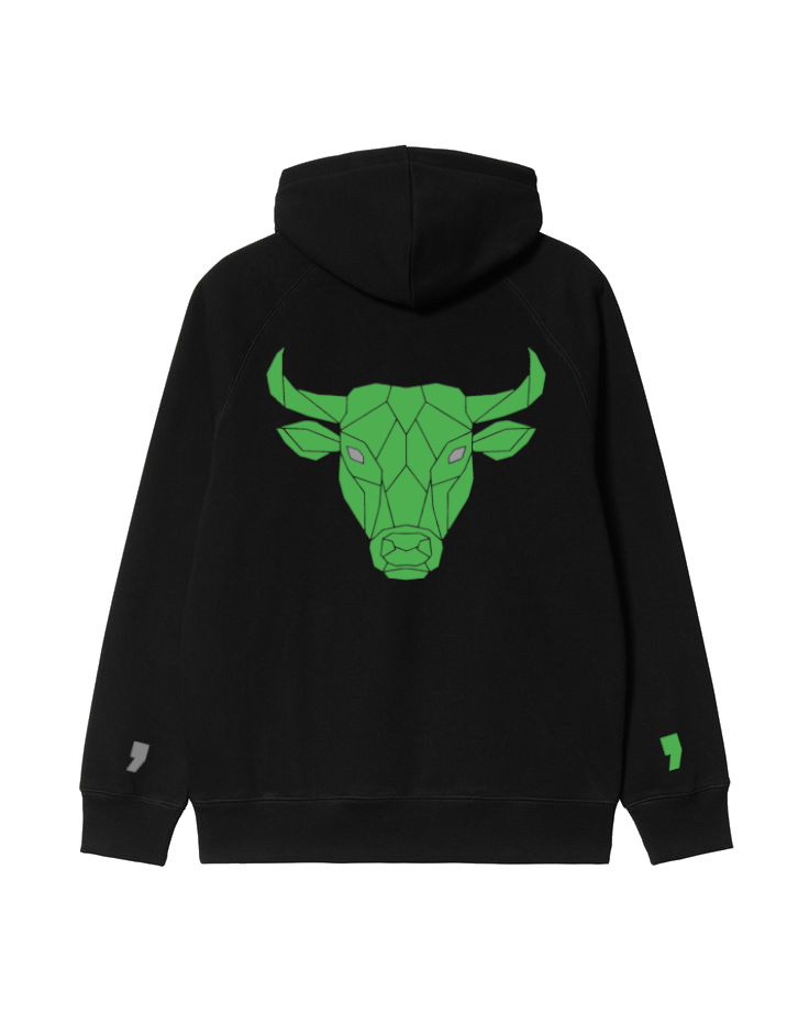 Bull Head Hoodie Black