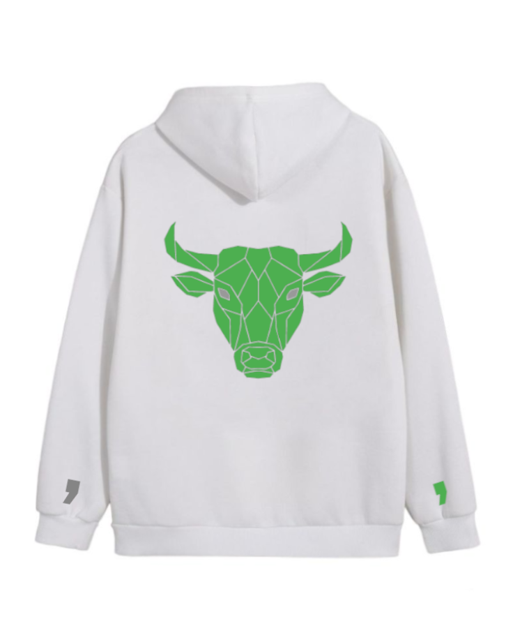 Bull Head Hoodie White